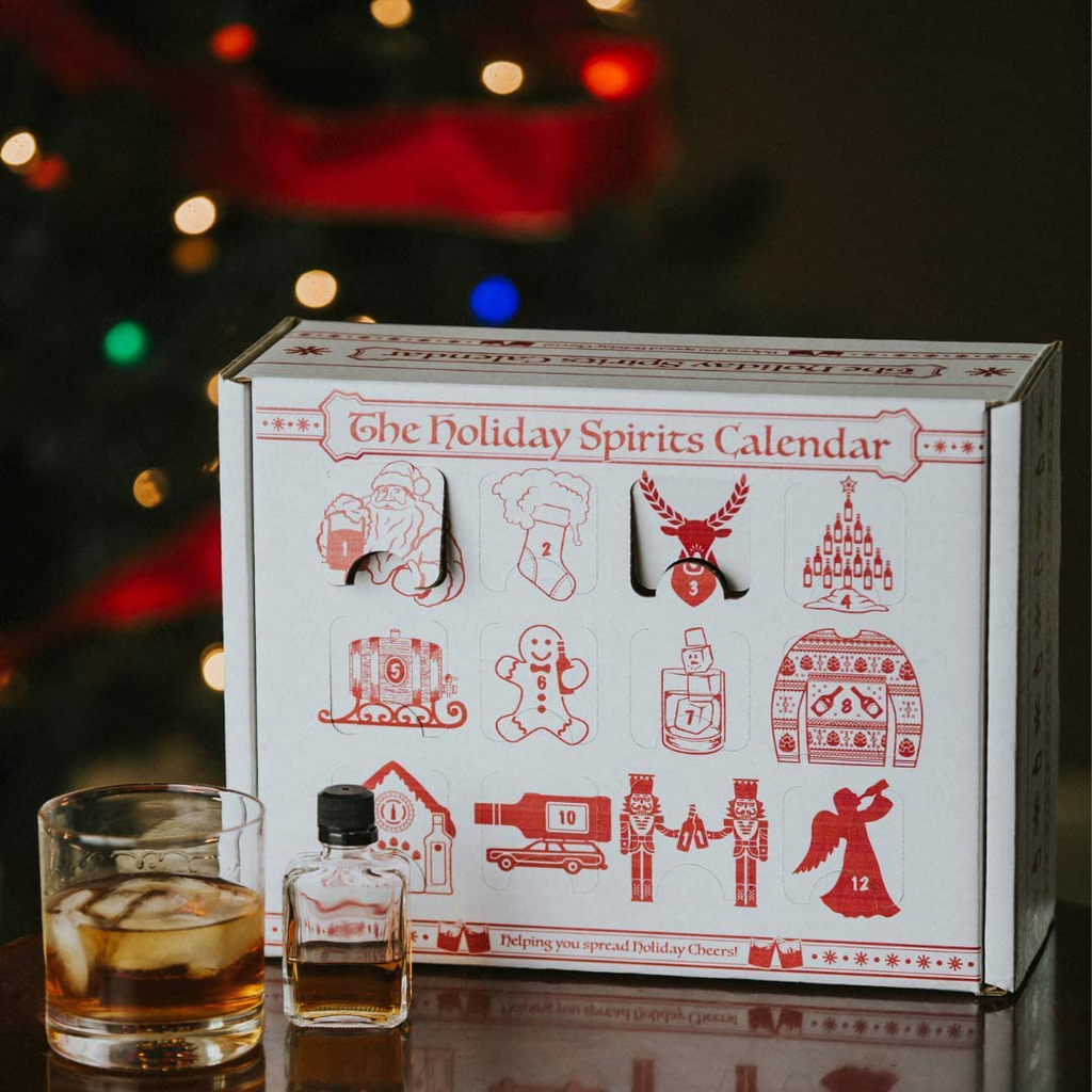 Advent Calendar for Alcohol & Adults | Gift Booze & Wine for Christmas 2021 | Great White Elephant & Holiday Party Hostess Present Idea | Alcohol Not Included (2, Spirits)