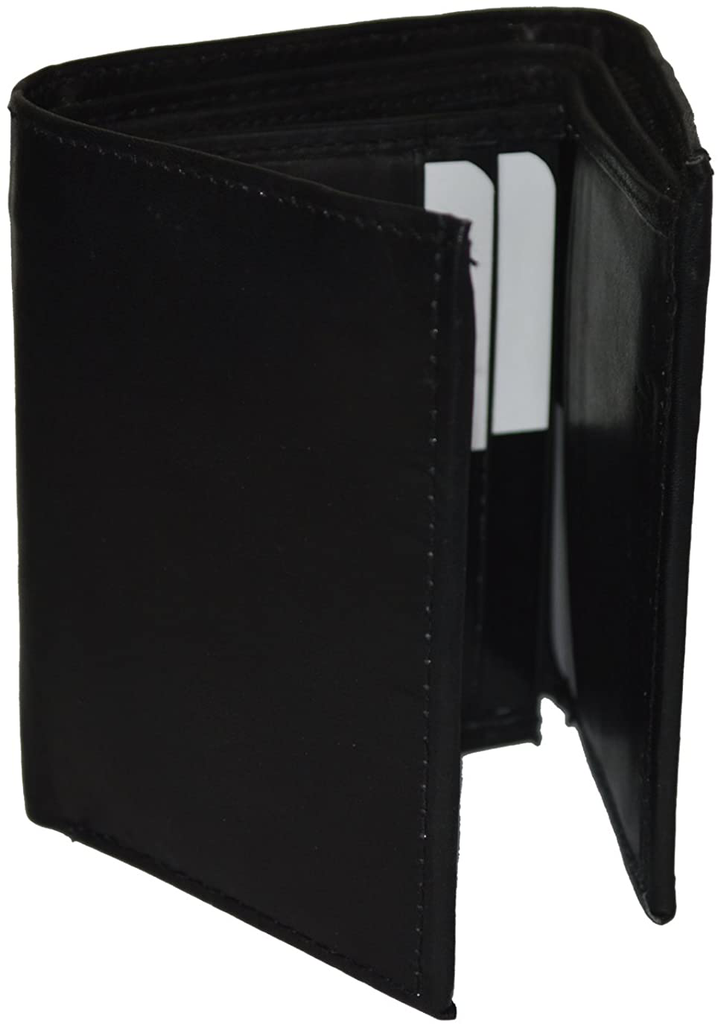 RFID Blocking Men's Leather Classic Trifold Wallet by Leatherboss