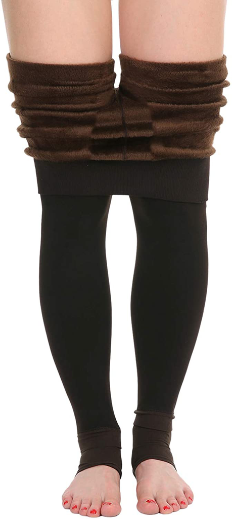ATHVOTAR Fleece Lined Winter Warm Leggings for Women Thick Thermal Velvet Tights