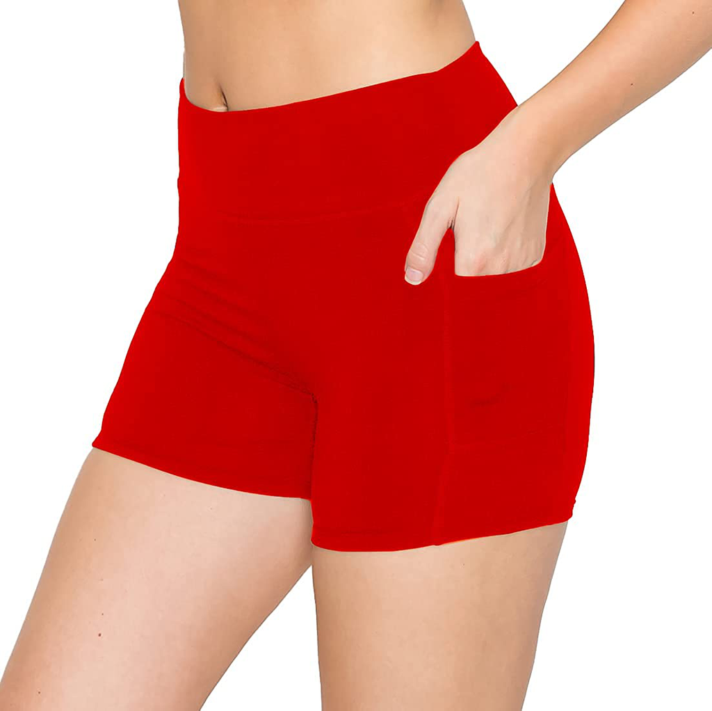 ALWAYS Women Workout Yoga Shorts - Premium Buttery Soft Solid Stretch Cheerleader Running Dance Volleyball Short Pants