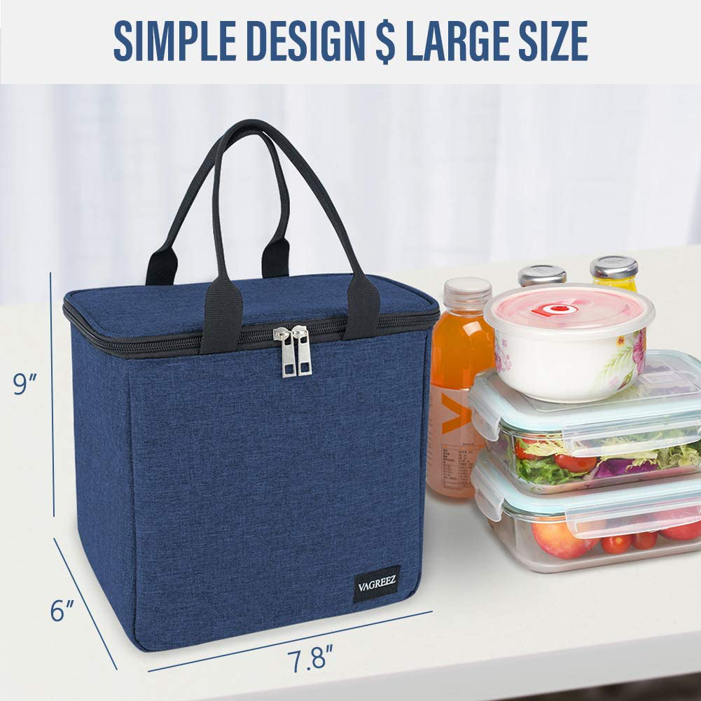 VAGREEZ Lunch Bag, Insulated Lunch Bag Large Waterproof Lunch Tote Bag for Men & Women (Sky-Blue)