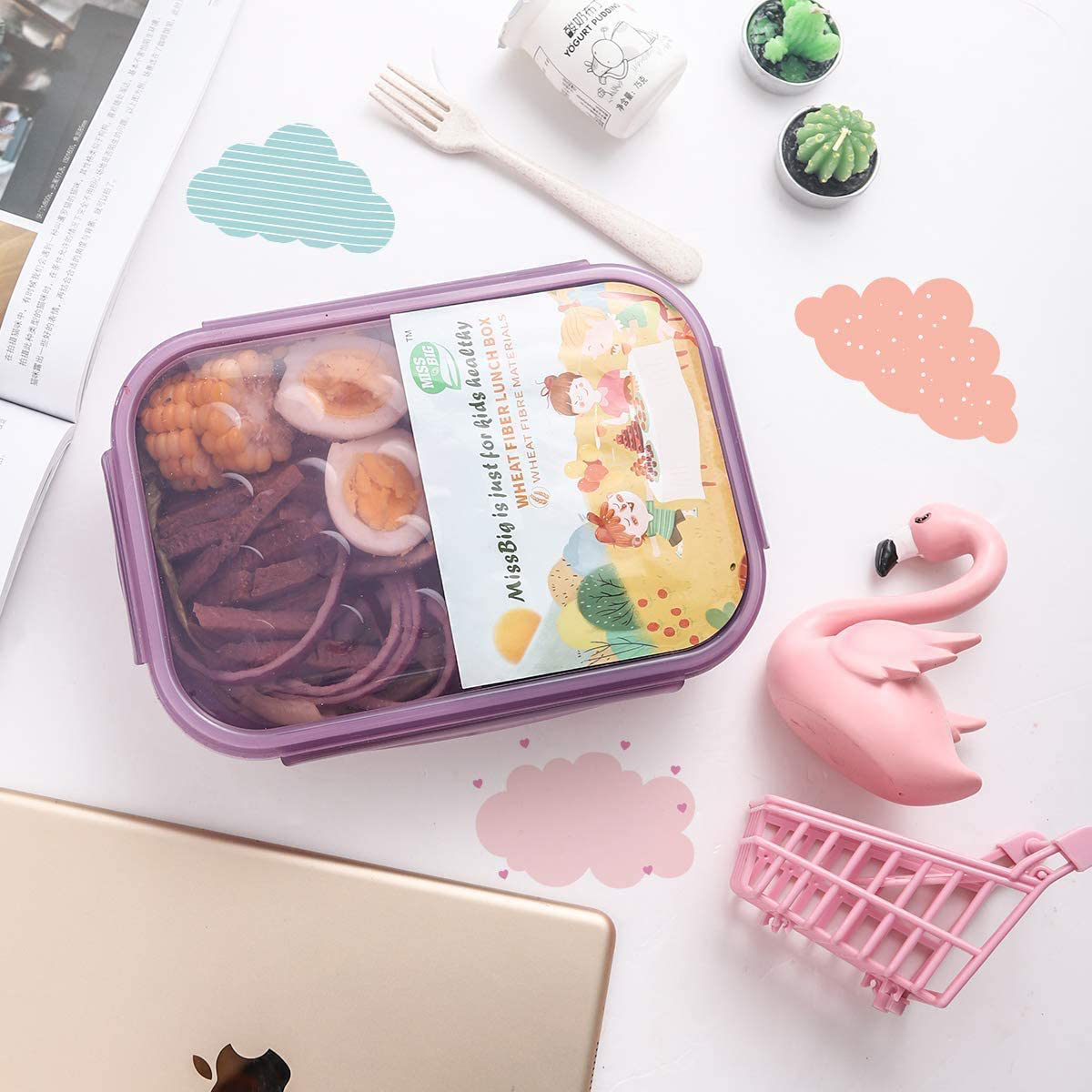 MISS BIG Lunch Boxes,MissBig Ideal Bento Lunch Box,Leak Proof