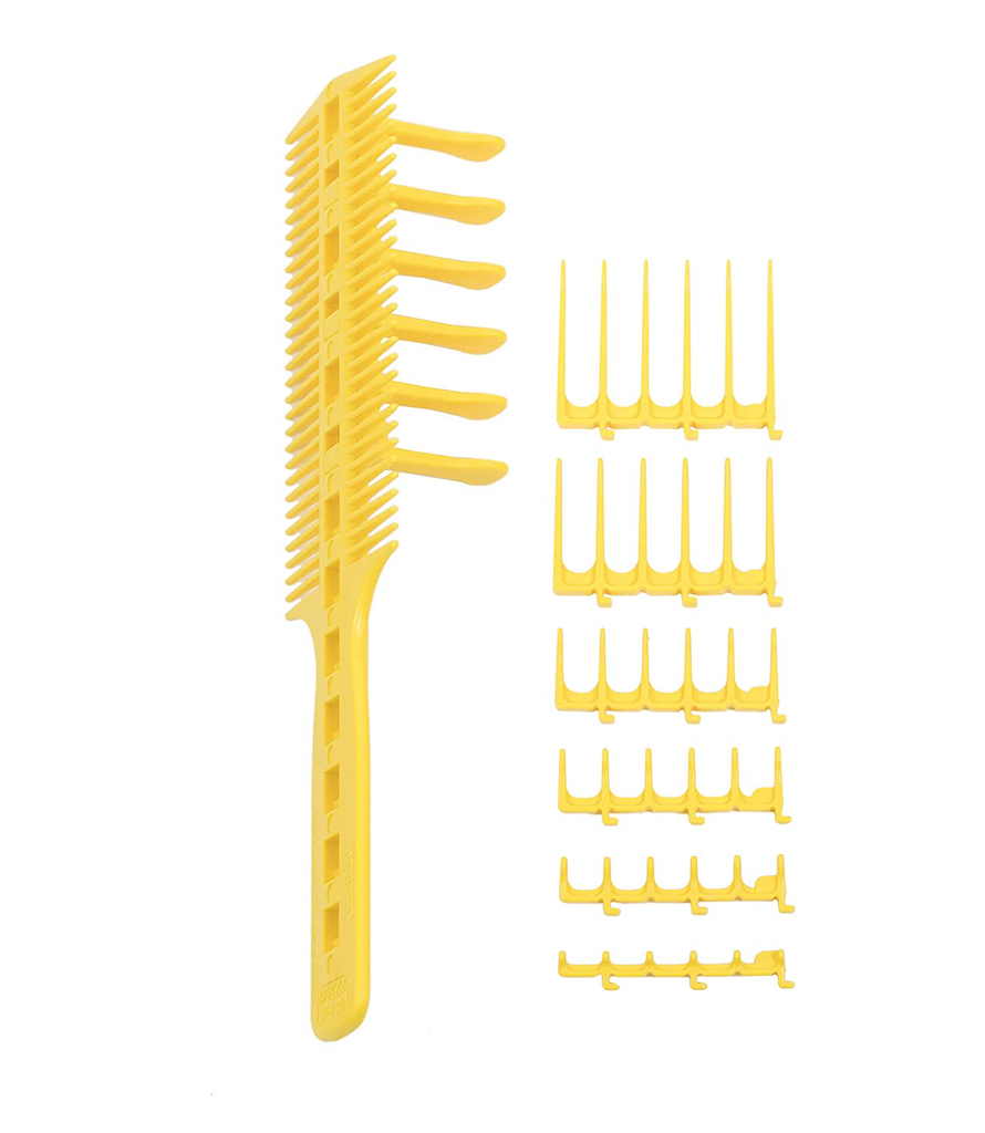 CombPal Scissor Clipper Over Comb Hair Cutting Tool - Barber Hair cutting kit - DIY Home Hair cutting Guide Comb Set (Classic Set, Black)