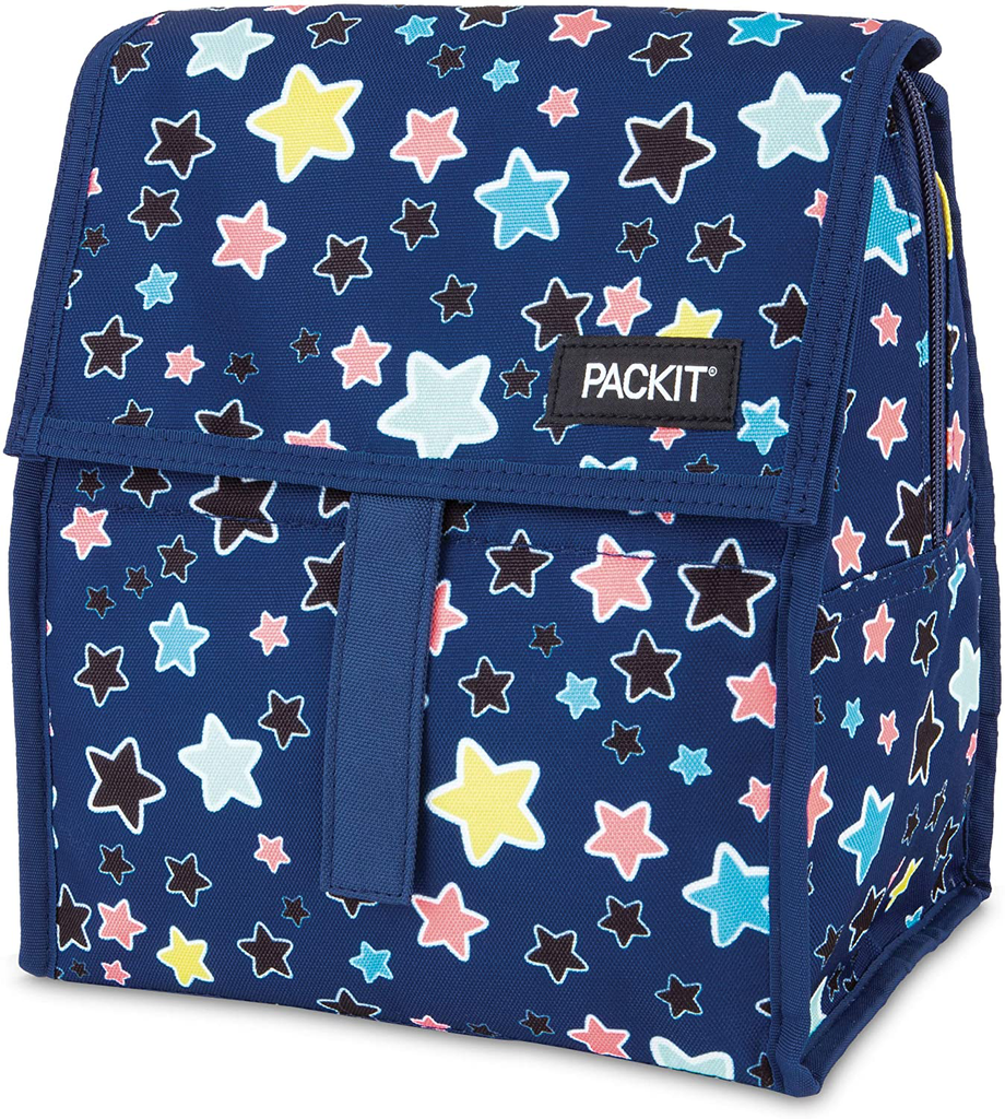 PackIt Freezable Lunch Bag with Zip Closure, Bright Stars