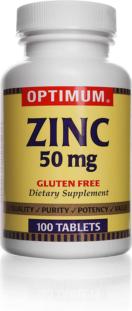 Zinc Gluconate 50 mg | 100 Count Tablets | Gluten Free | Dietary Supplement