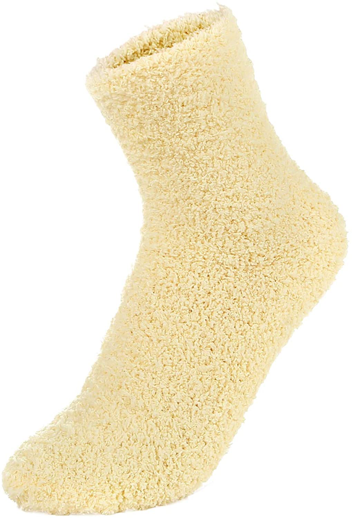 Zando Women Warm Super Soft Plush Slipper Sock Winter Fluffy Microfiber Crew Socks Casual Home Sleeping Fuzzy Cozy Sock