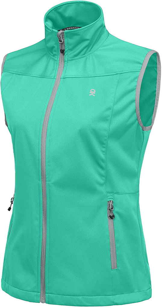 Little Donkey Andy Women's Lightweight Softshell Vest, Windproof Sleeveless Jacket for Running Hiking Travel