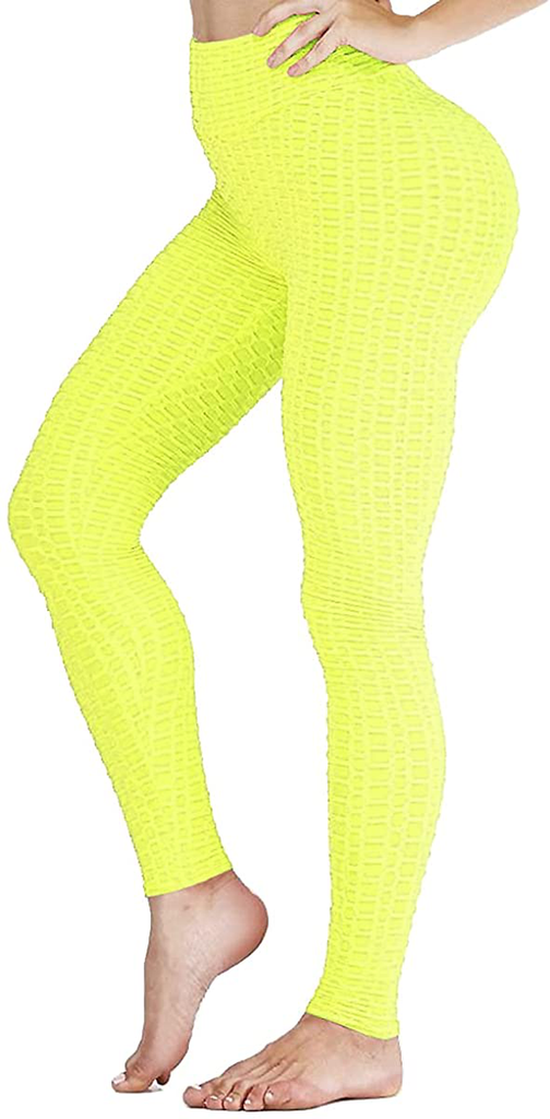 AIMILIA Women's Butt Lifting Anti Cellulite Leggings High Waisted Ruched  Yoga Pants with Pockets Tummy Control Sport Tights : : Clothing