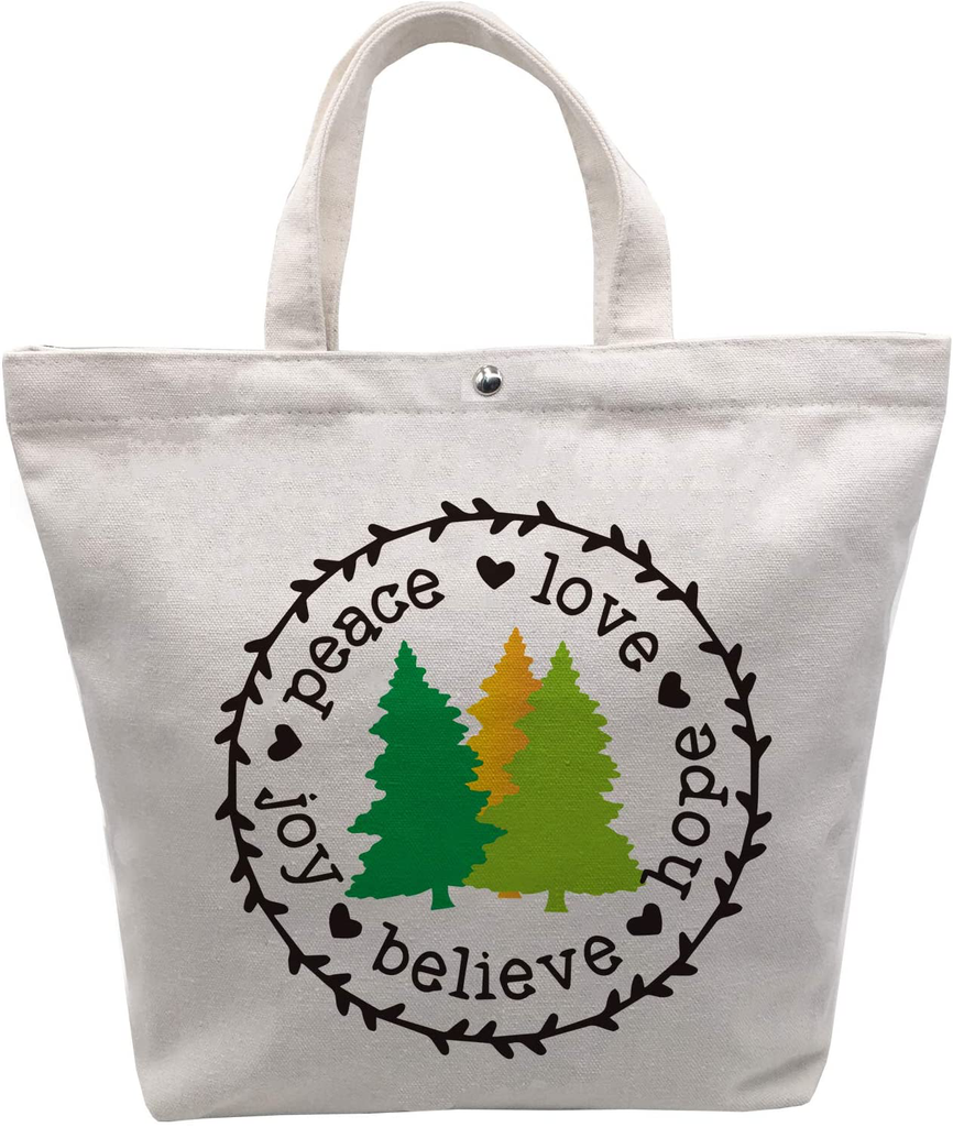 Inspirational Peace Love hope believe joy Lunch Bag Box Holiday Anniversary Christmas Gift for Women, Friends, Girls, Daughter
