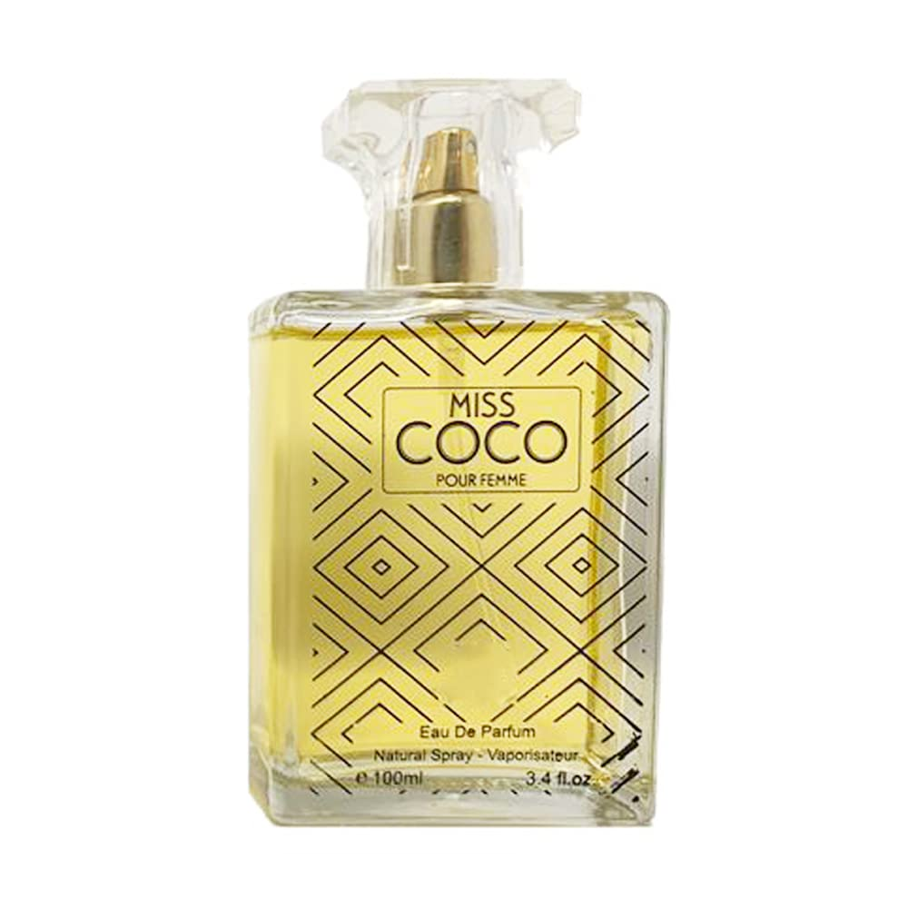 Hybrid & Company Miss Coco Fragrance for Women Eau De Parfum Natural Spray Sensual Scent, 3.4 Fl Oz