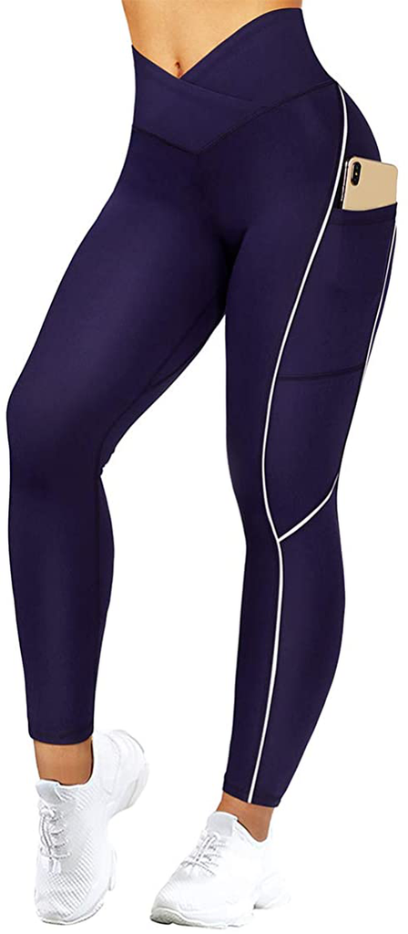SUUKSESS Women Reflective High Waisted Running Leggings with Pockets Y –  MODAndME