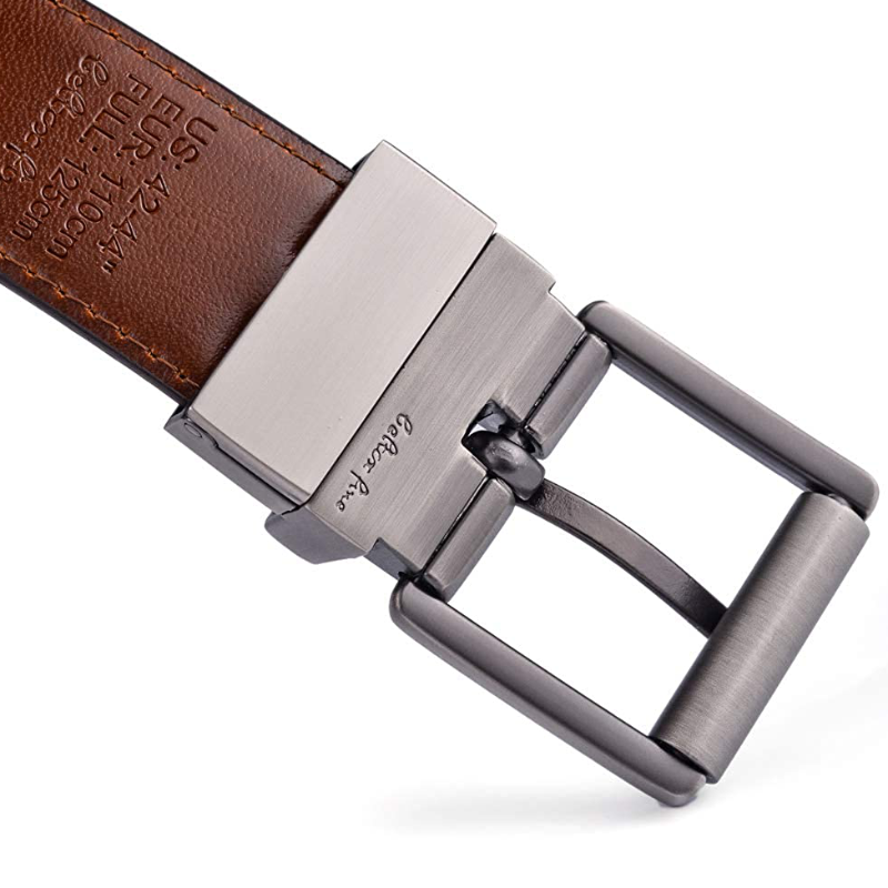 Men’s Reversible Leather 1.1” Belt with Roller Buckle
