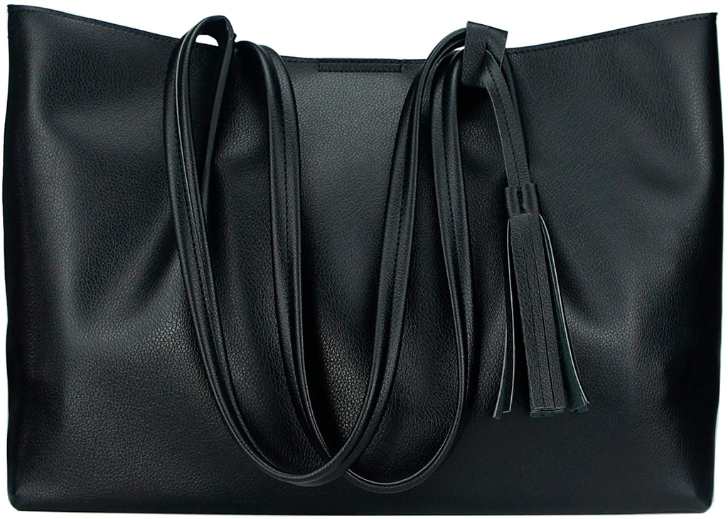 Women's PU Leather Tassel Shoulder Purse Tote Bag