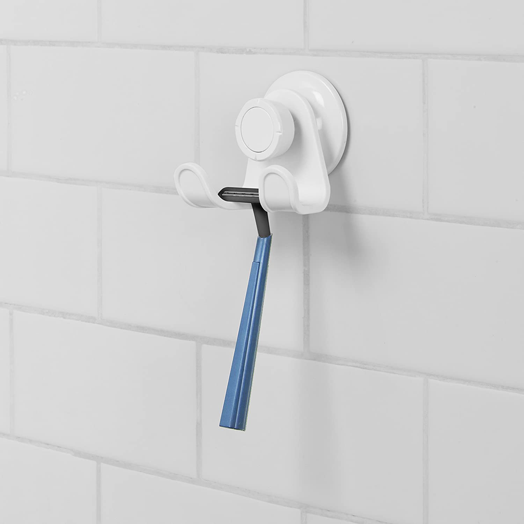 Umbra Flex Shower Storage Accessories with Patented Gel-Lock Technology Suction Cup, 5.8170000000000002 x 7.7469999999999999 x 6.1470000000000002 cm, White
