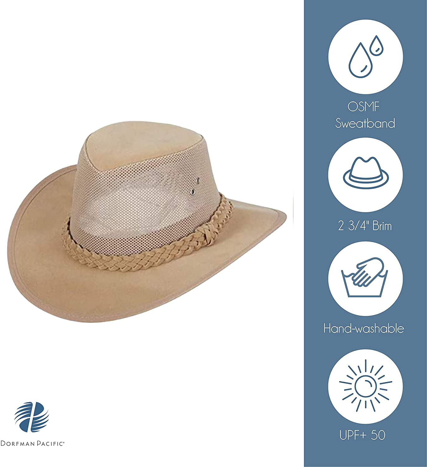 Dorfman Pacific Co. Men's Soaker Hat with Mesh Sides MODAndME