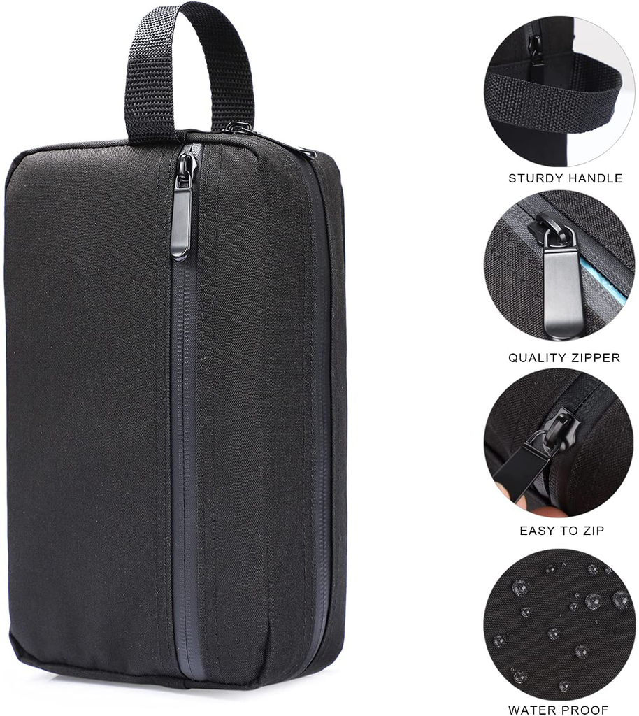 Toiletry Bag for Men, Portable Travel Toiletry Organizer Bag,Shaving Bag for Toiletries Accessories (Deep Gray)