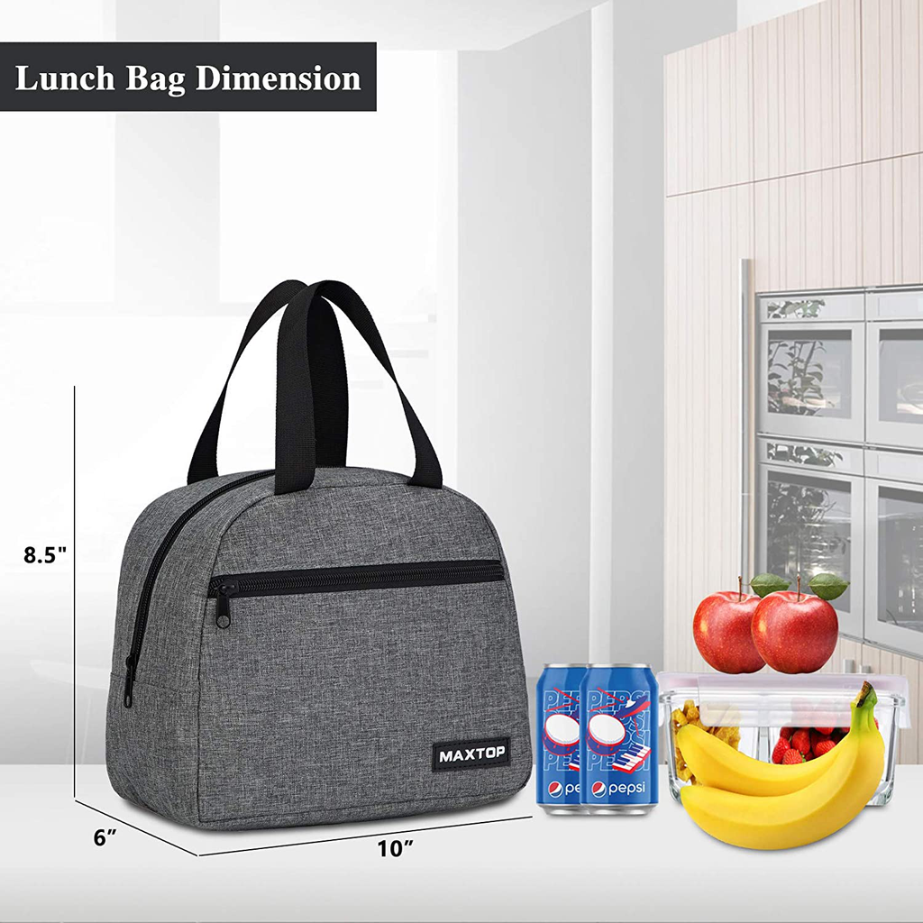 Lunch Bags for Women,Insulated Thermal Lunch Box Bag for Women With Front Pocket and Inner Mesh pocket, Cooler Bag Gifts for Adults Women Men Work College Picnic Beach Park School