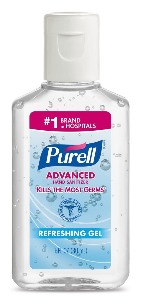 Purell Advanced Hand Sanitizer Refreshing Gel, 1 Fl Oz (12-Pack)