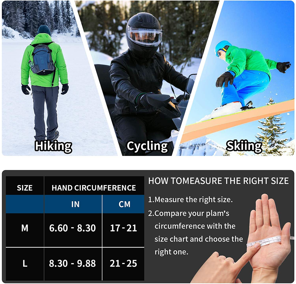 MAJCF Winter Gloves for Men Women Cold Weather,Thermal Knit Touch Screen Gloves
