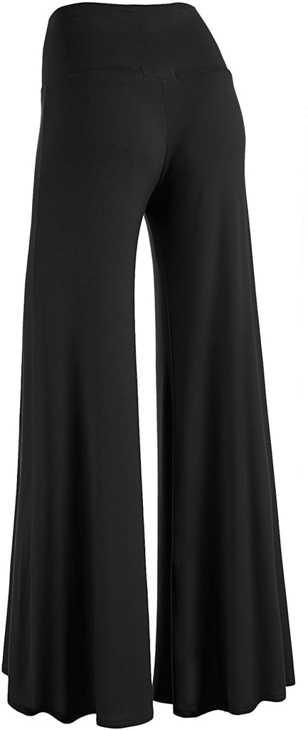 Made By Johnny Women's Casual Comfy Solid Wide Leg Palazzo Lounge Pants