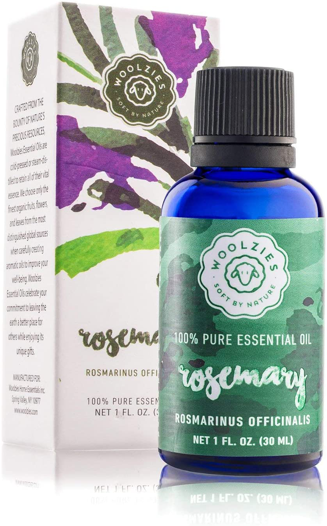 Woolzies 100% Pure & Natural Rosemary Essential Oil 1 Oz - Stimulating Scalp Treatment for Healthy Hair Growth - anti Aging - Skin Care for Acne & Wrinkles - for Diffusion & Topical Use - Aromatherapy