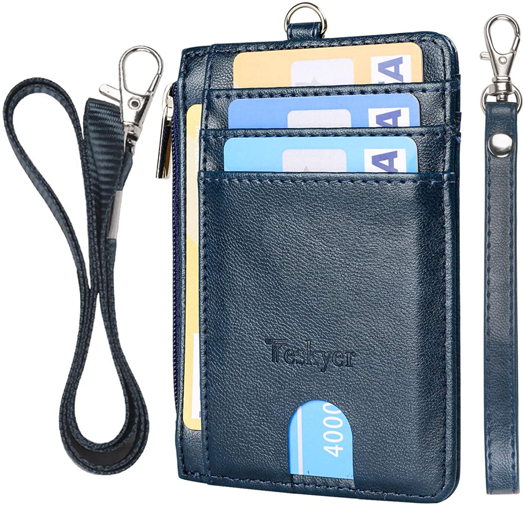 Teskyer Minimalist Wallet, Slim Wallet for Men Women, Credit Card Holder Wallet, RFID Blocking Front Pocket Wallet