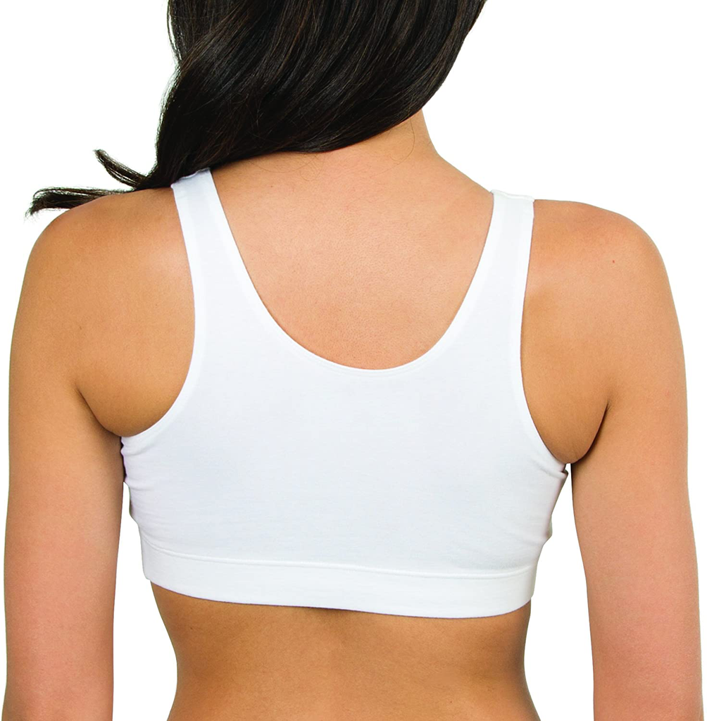 Fruit of the Loom Women's Shirred Front Sport Bra With Removable Pads, 2-Pack