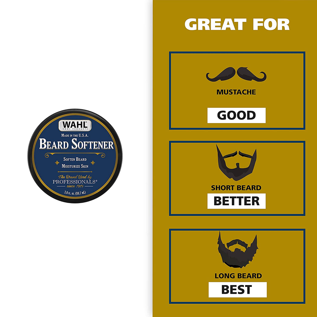 WAHL Beard Creme for Softening Moisturizing Conditioning Facial Hair with Essential Manuka, Meadowfoam Seed, Clove, & Moringa Oil for Men’S Grooming - Model 805615A