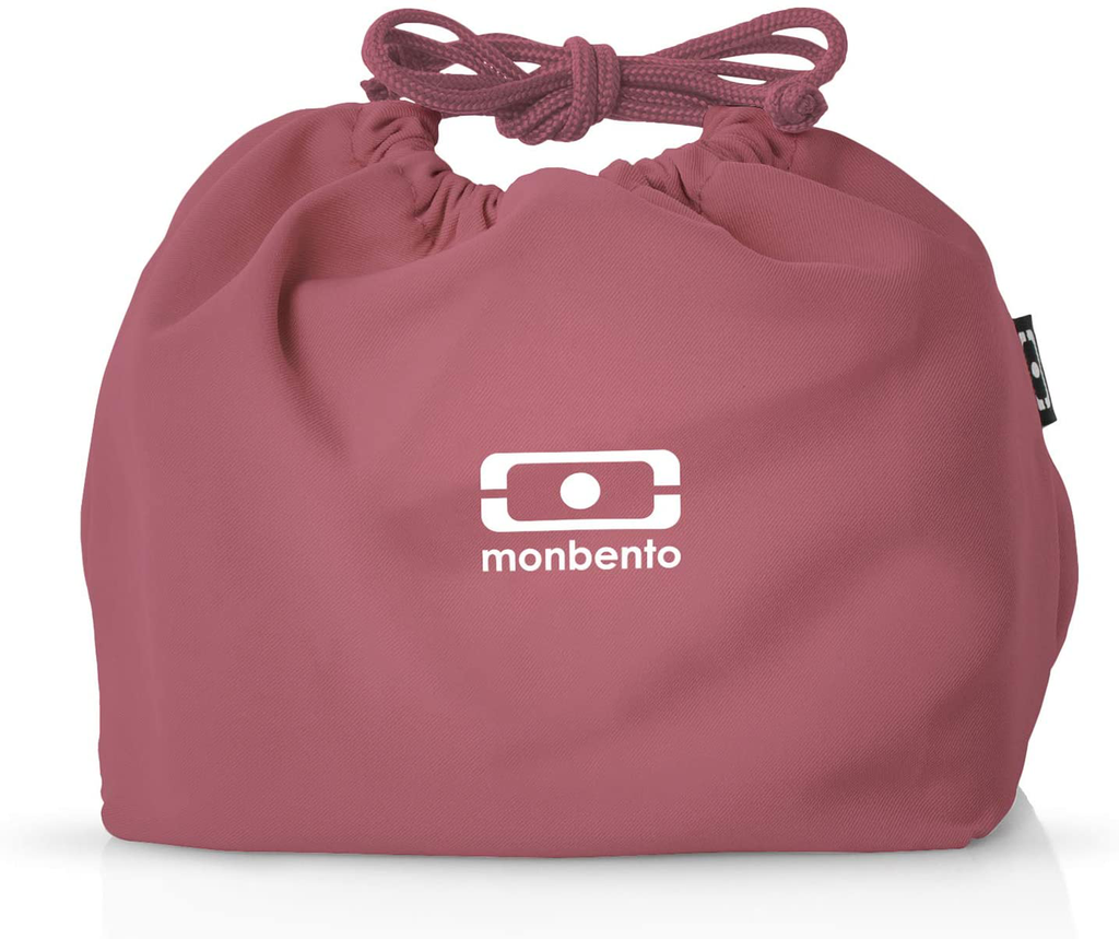 monbento - MB Pochette M pink Blush Bento lunch bag - Polyester lunch tote - Suitable for MB Original MB Square & MB Tresor Bento boxes