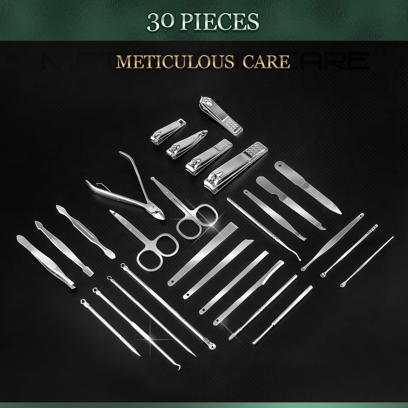 30-Piece Manicure Set Professional Kit with Case
