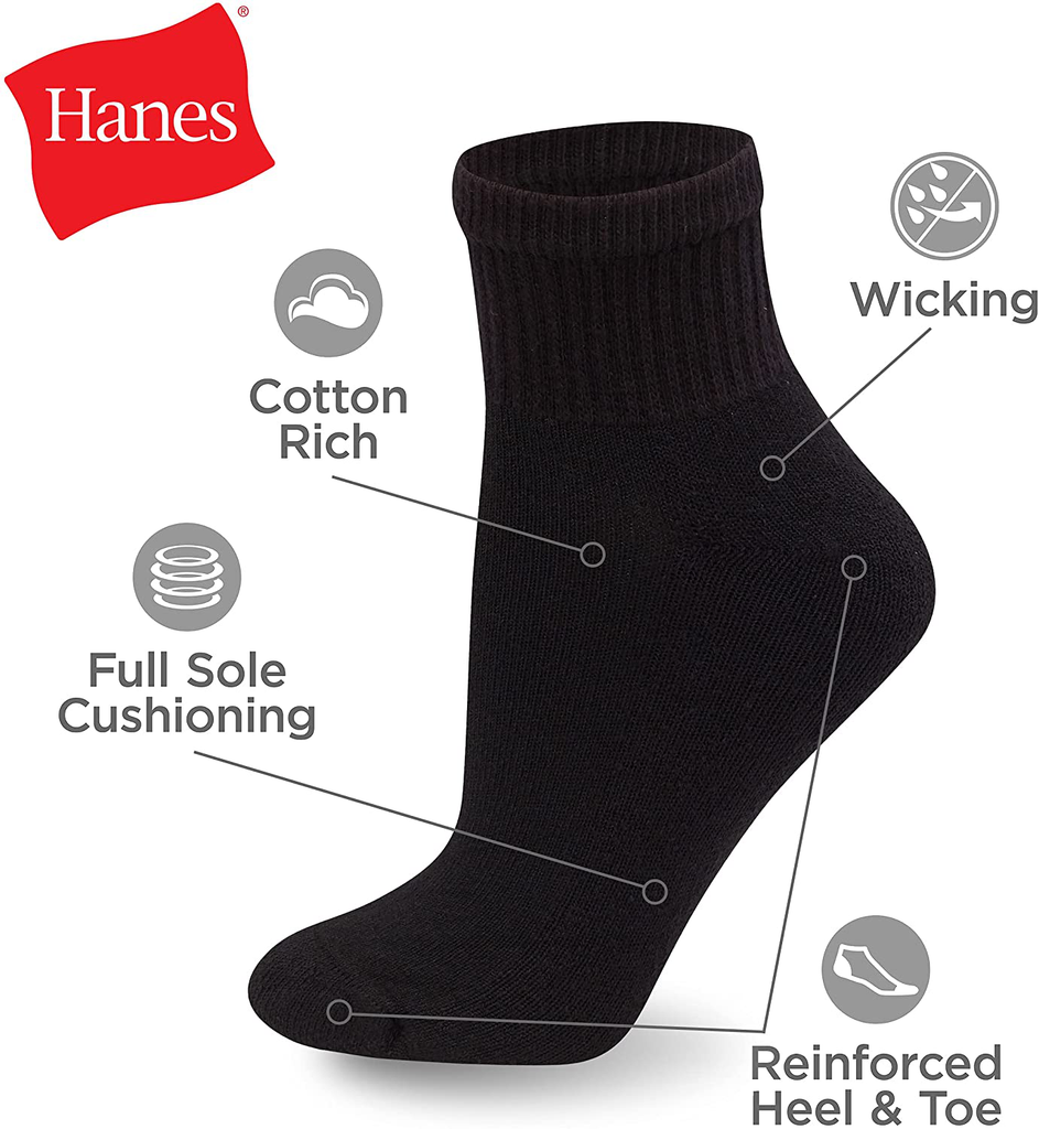Hanes Women's 10-Pair Value Pack Ankle Socks