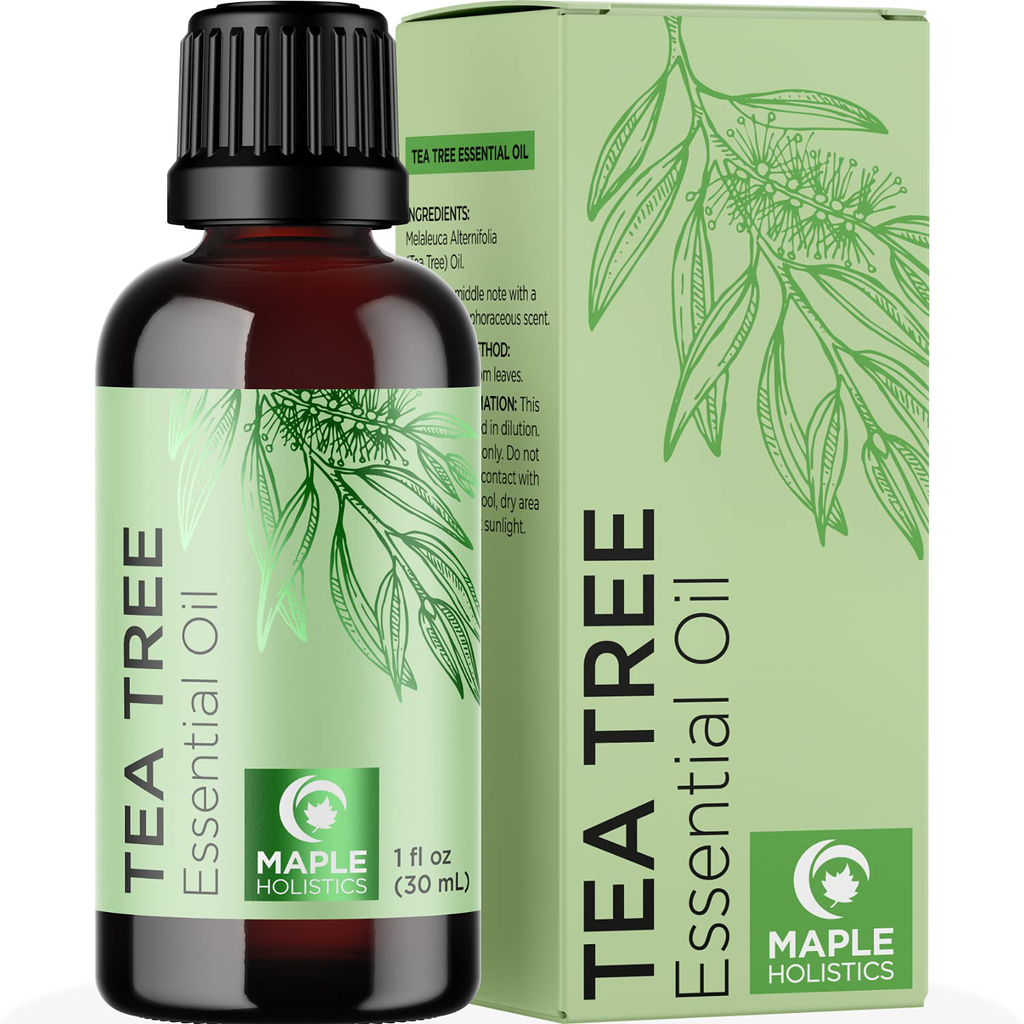 Essential Oil - for Hair Skin and Nails plus Moisturizing Cleansing Oil for Face Care - Tea Tree Essential Oil for Skin Dry Scalp Foot Soak and Nail Cleaner