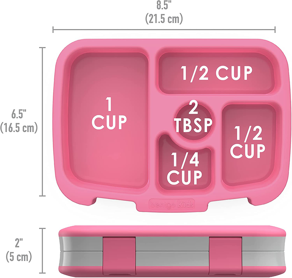 Bentgo Kids Prints Leak-Proof, 5-Compartment Bento-Style Kids Lunch Box - Ideal Portion Sizes for Ages 3 to 7 - BPA-Free, Dishwasher Safe, Food-Safe Materials - 2021 Collection (Trucks)