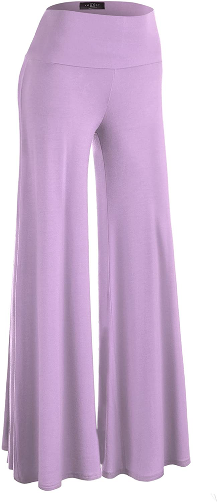 Made By Johnny Women's Casual Comfy Solid Wide Leg Palazzo Lounge Pants