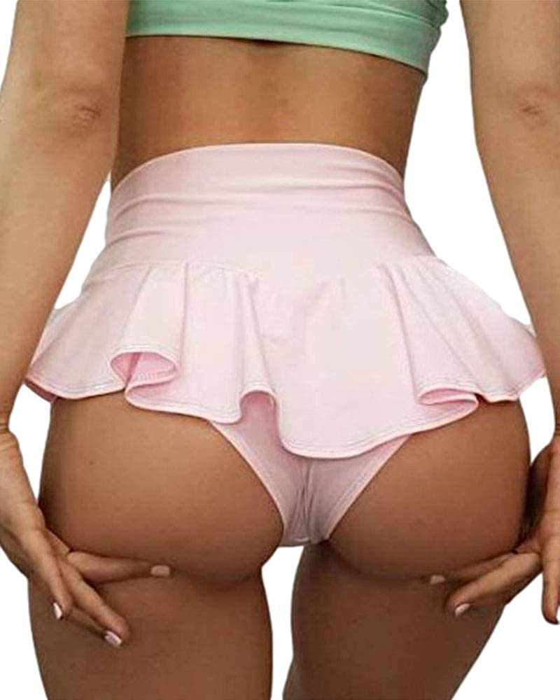 BZB Women s Cut Out Yoga Shorts Scrunch Booty Hot Pants High Waist