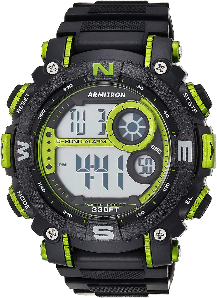 Sport Men's Digital Chronograph Resin Strap Watch