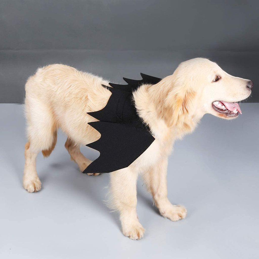 Puoyis Dog Bat Wing Costume for Halloween, Pet Halloween Party Dress Up Costume for Cat and Small Medium Large Dog