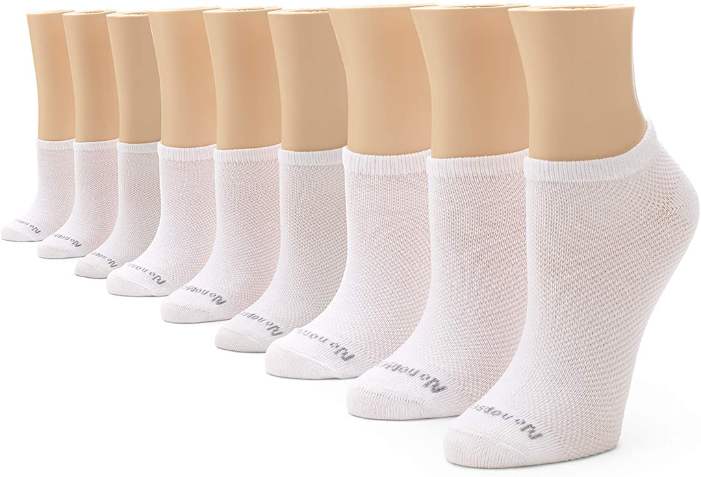 No Nonsense Women's Mesh No Show Liner Socks, Cushioned