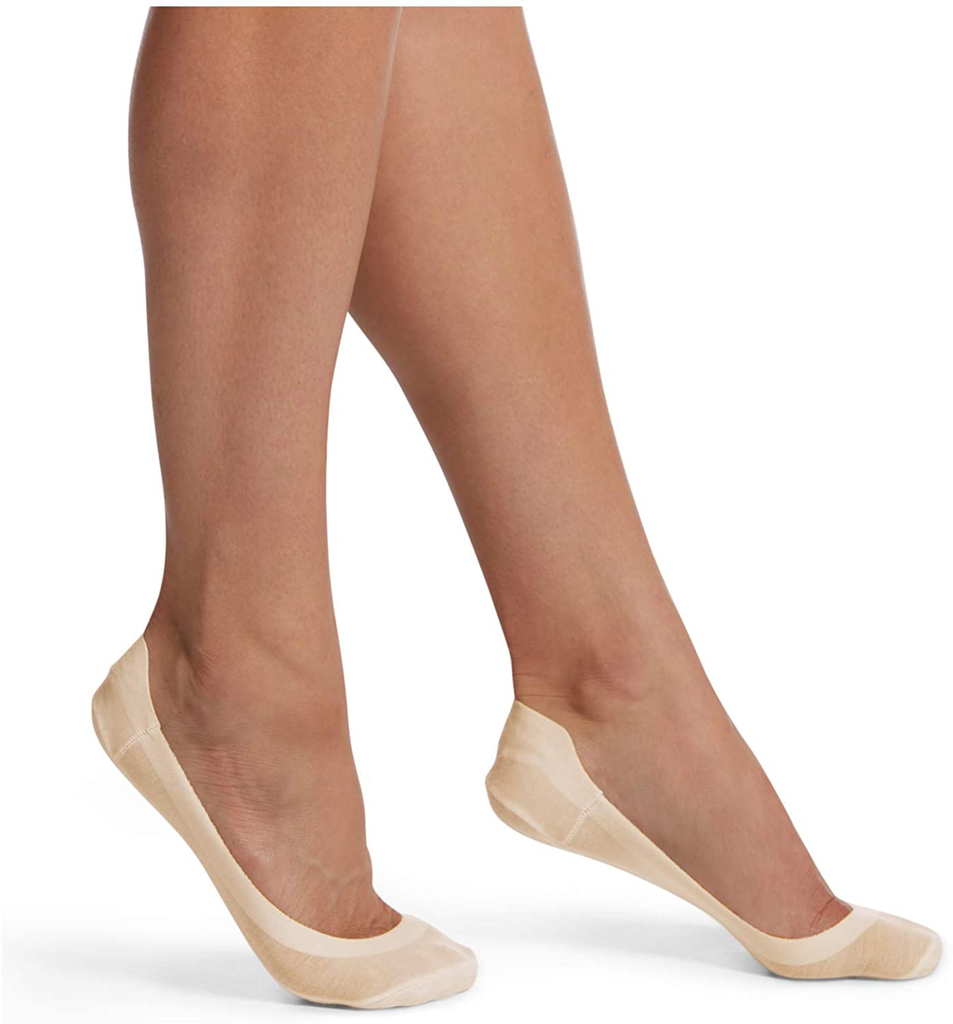 Hue Women's Hidden Cotton Perfect Edge Liner Sock with Gel Tab Sockshosiery