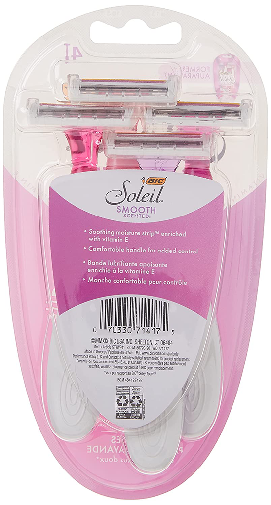 BIC Soleil Twilight Women'S 3-Blade Disposable Razor, 4 Count Package May Vary