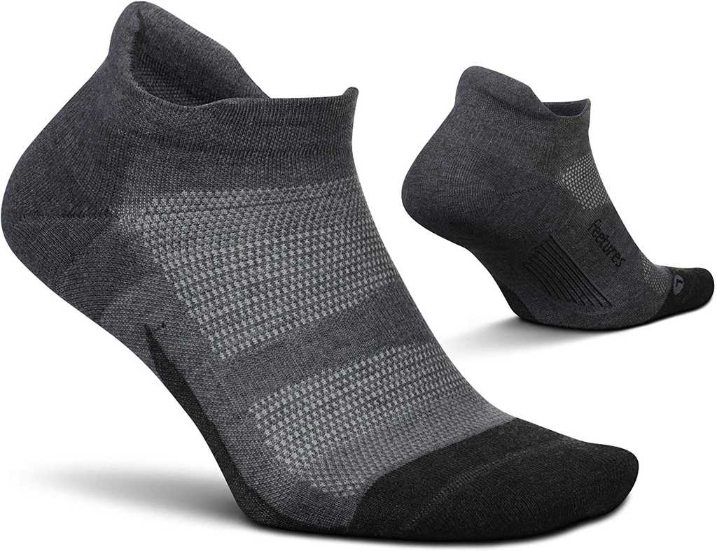 Feetures Elite Max Cushion No Show Tab Block- Running Socks for Men & Women, Athletic Compression Socks, Moisture Wicking