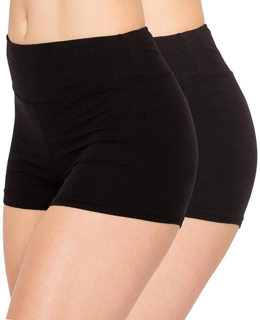 ALWAYS Women Workout Yoga Shorts - Premium Buttery Soft Solid Stretch Cheerleader Running Dance Volleyball Short Pants