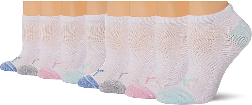 PUMA womens 8 Pack Low Cut Socks