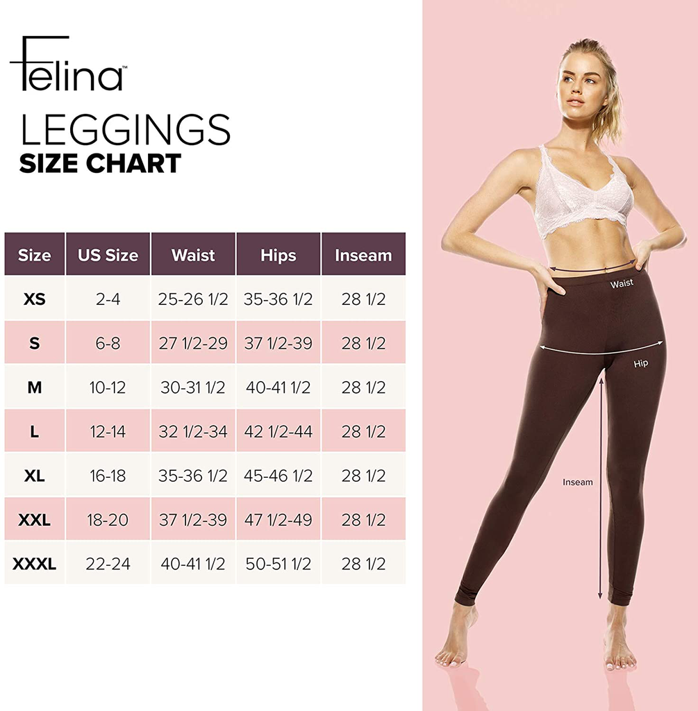 Felina, Cotton Modal Lightweight Legging, 4-Pack
