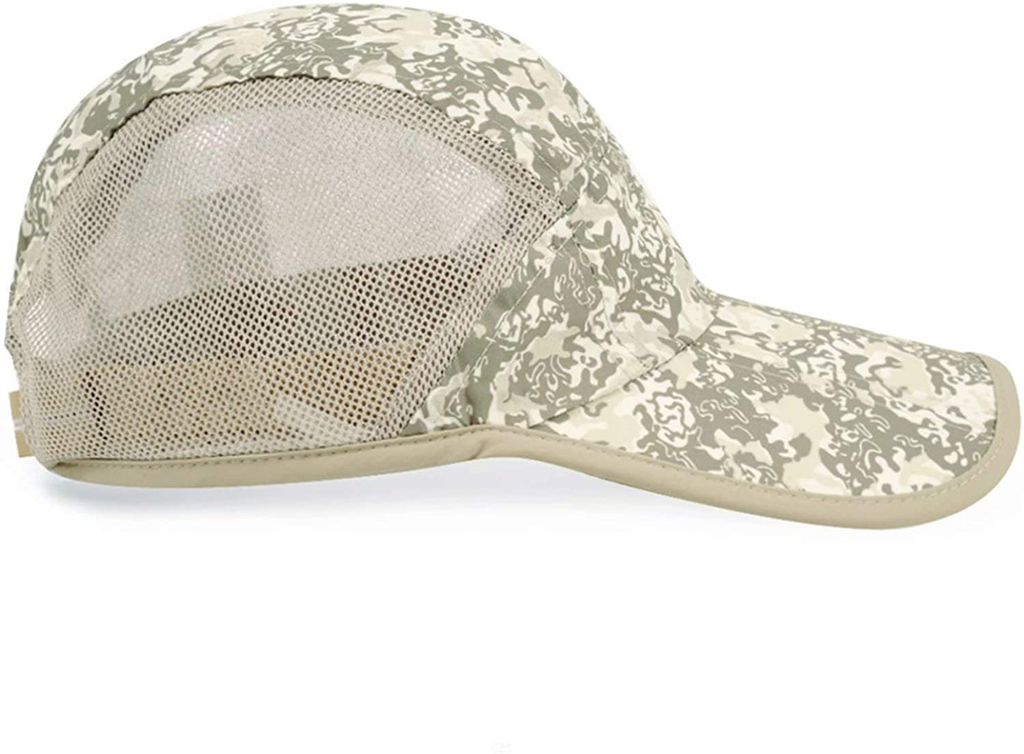 GADIEMKENSD Camo Black Camo Hat,Camouflage Baseball Cap,Breathable Running Quick Dry Folding Brim Hat