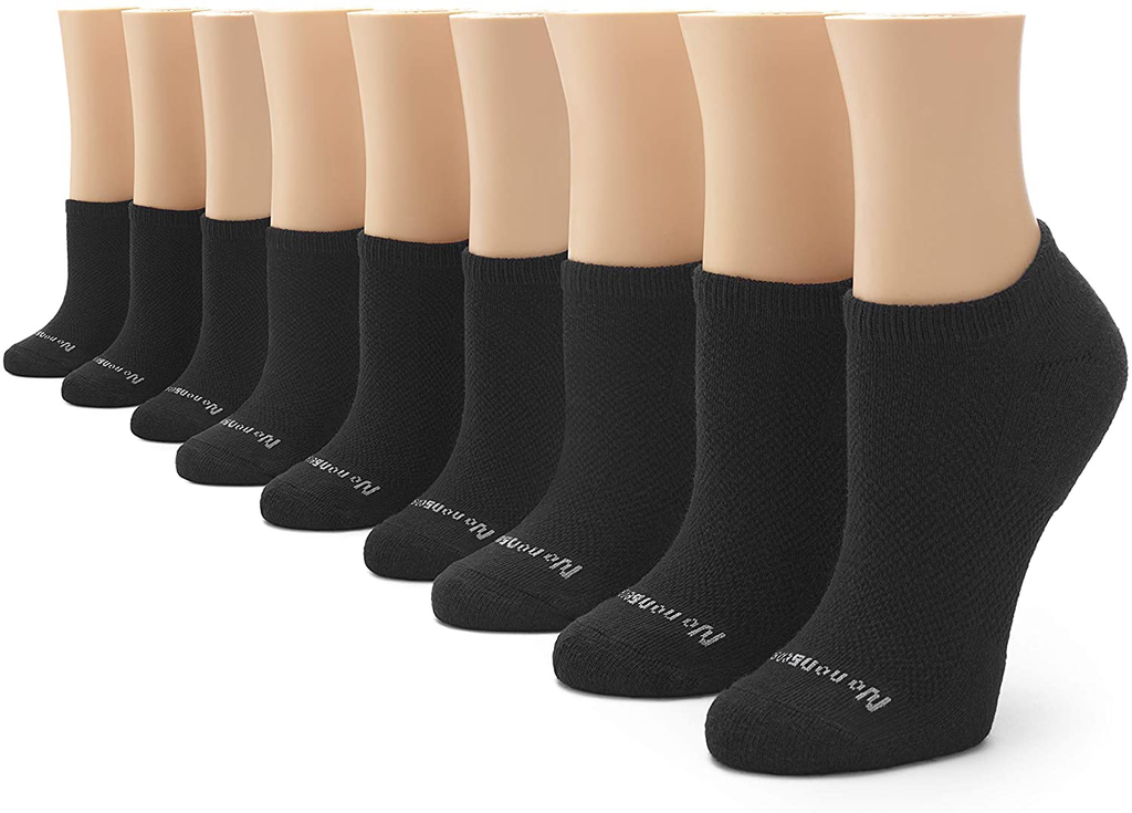 No Nonsense Women's Mesh No Show Liner Socks, Cushioned