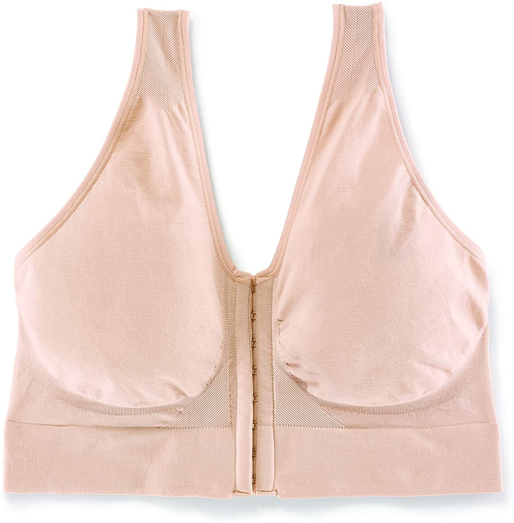 JUST MY SIZE Women's Pure Comfort Front Close Wirefree Bra MJ1274