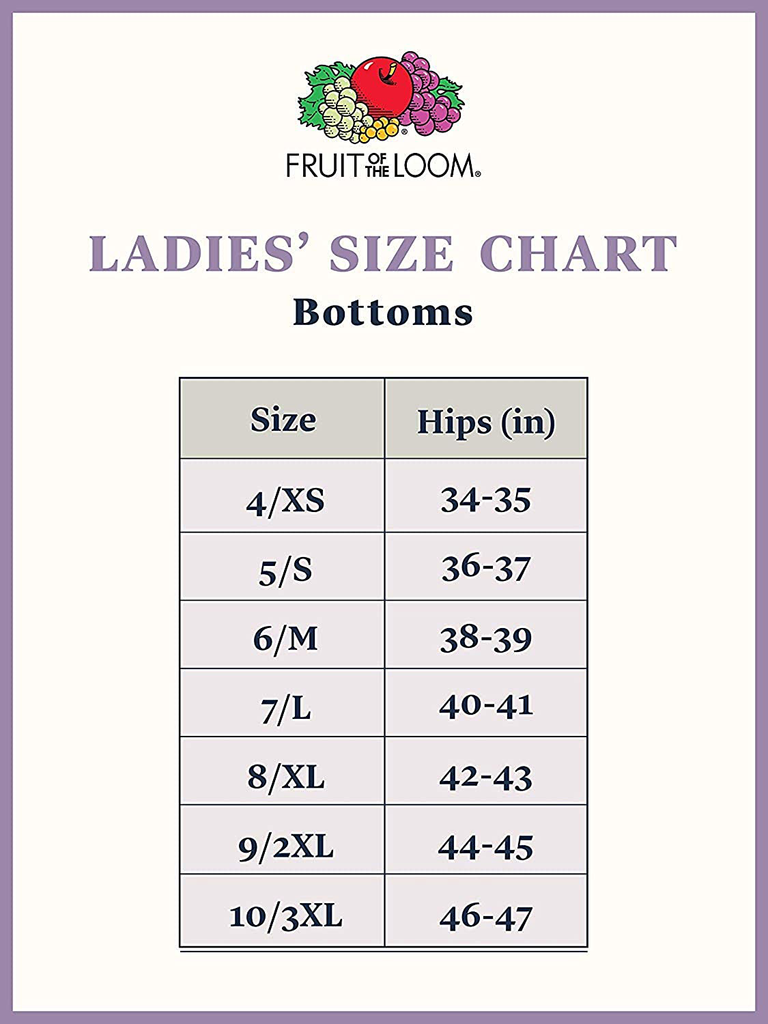 Fruit of the Loom Women's 6 Pack Beyondsoft Panties