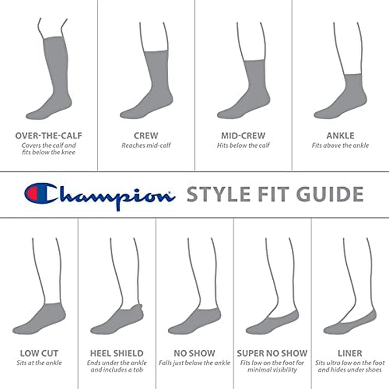 Champion Women's Double Dry 6-Pack Performance No Show Liner Socks