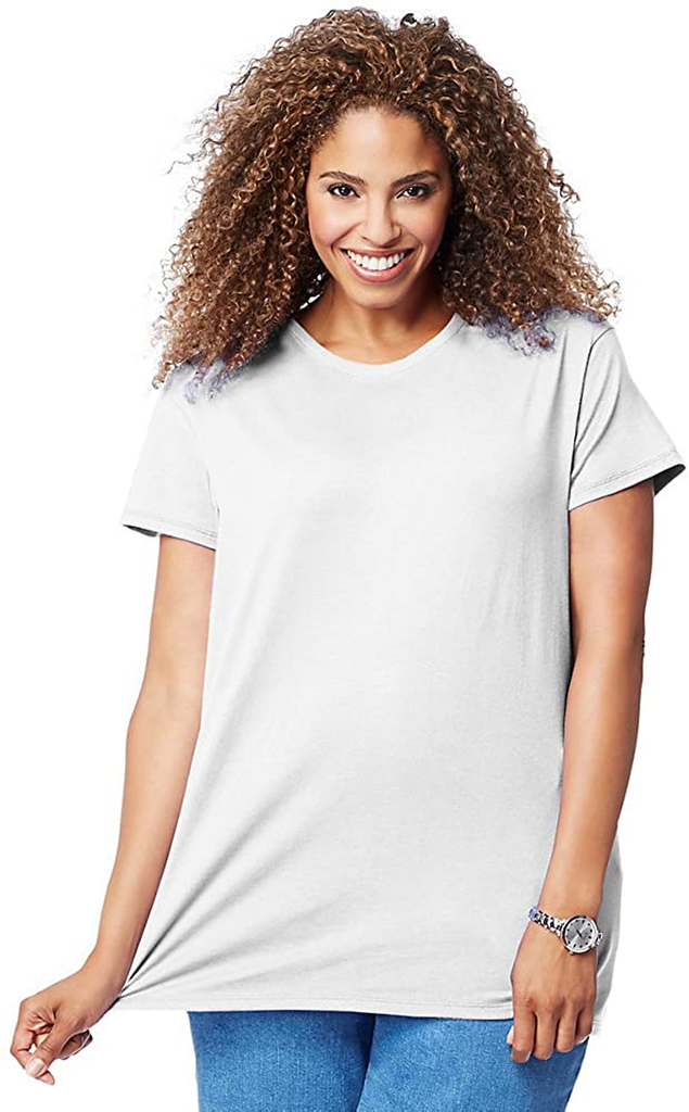 JUST MY SIZE Women's Plus-Size Short Sleeve Crew Neck Tee